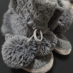 Mukluks Blue Boot Slippers 7/8 Womens Bootie slipper